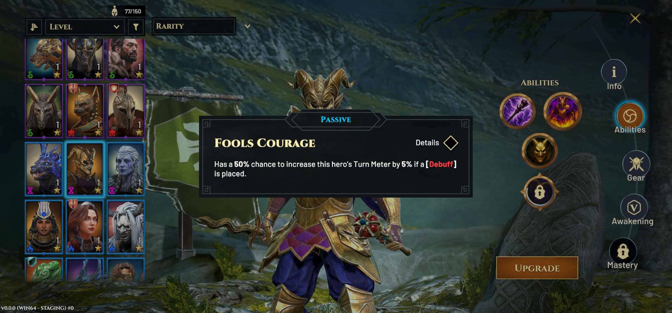 Dagonet's new passive ability, Fools Courage.